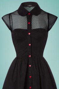 Timeless - 50s Heart Dress in Black and Red 5