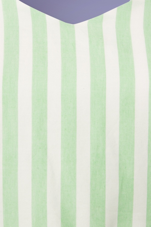 Banned Retro - Candy Stripe Riemchen-Sommerkleid in Grün 5
