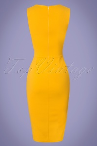 Vintage Chic for Topvintage - 50s Veronica Pencil Dress in Honey Yellow 4
