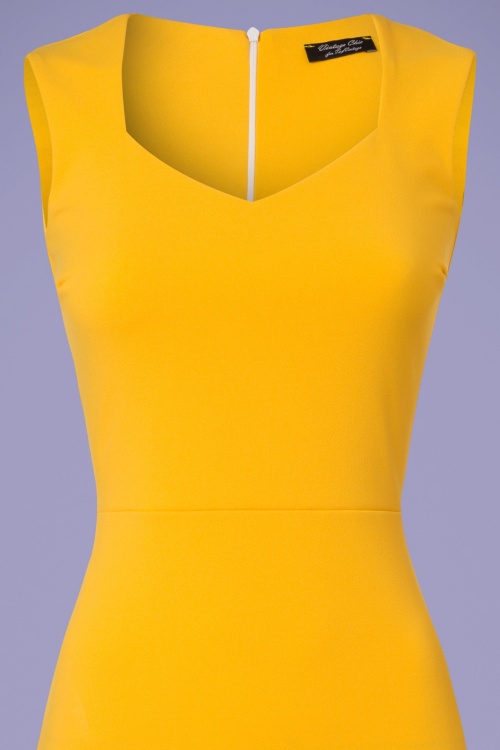 Vintage Chic for Topvintage - 50s Veronica Pencil Dress in Honey Yellow 2