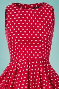 Dolly and Dotty - 50s Lola Polkadot Swing Dress in Red and White 4