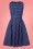 Dolly and Dotty - 50s Lola Polkadot Swing Dress in Navy and White 2