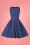 Dolly and Dotty - 50s Lola Polkadot Swing Dress in Navy and White 3