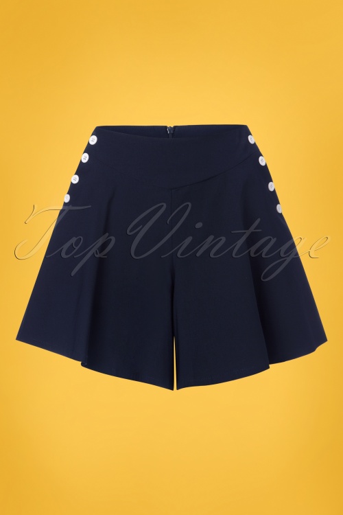 Vixen - Polly Swing-Shorts in Marineblau 2