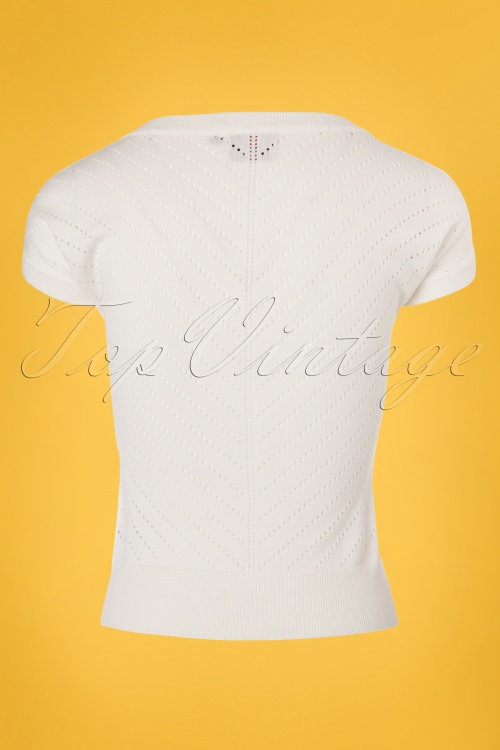 Dancing Days by Banned Patricia Pointelle Bow White Top 113 50 24246 20180312 0005W