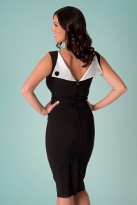 Tatyana - Jazmin Pencil Dress Années 50 en Noir 10