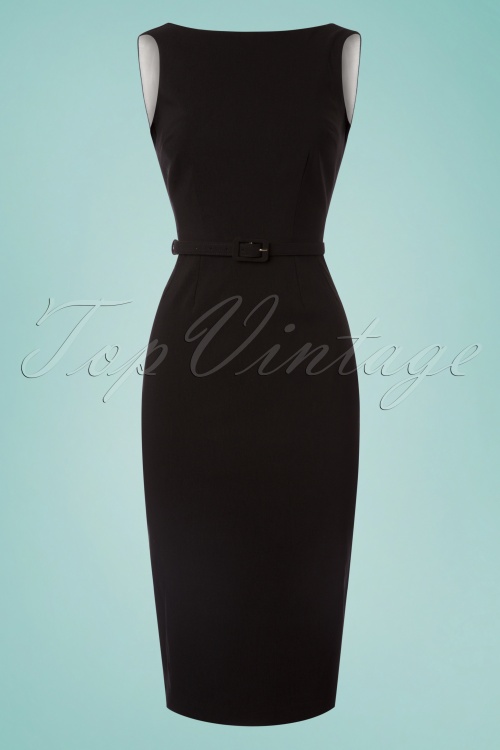 Tatyana - 50s Jazmin Pencil Dress in Black 5