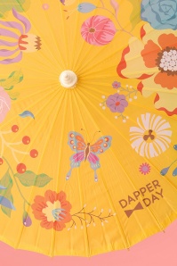  - 50s Garden Party Parasol in Yellow  4
