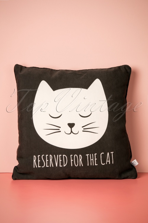 Sass & Belle - Reserved For The Cat Cushion Années 60