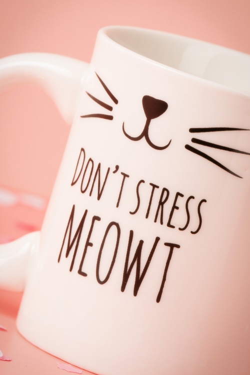 Sass & Belle - 60s Don't Stress Meowt Mug 2