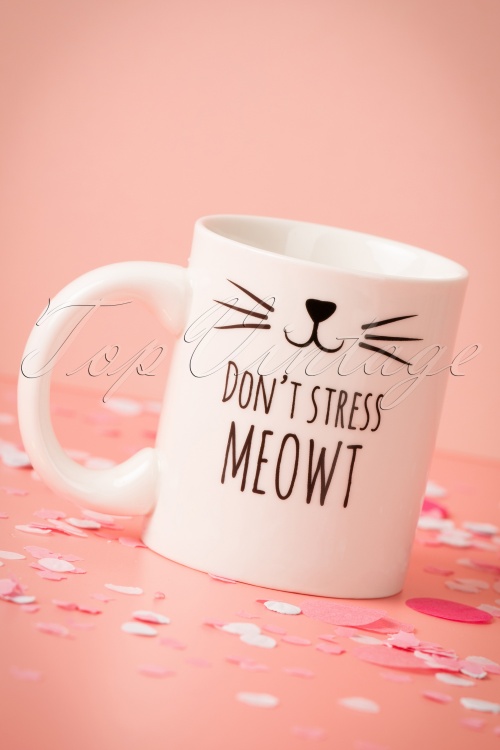 Sass & Belle - 60s Don't Stress Meowt Mug