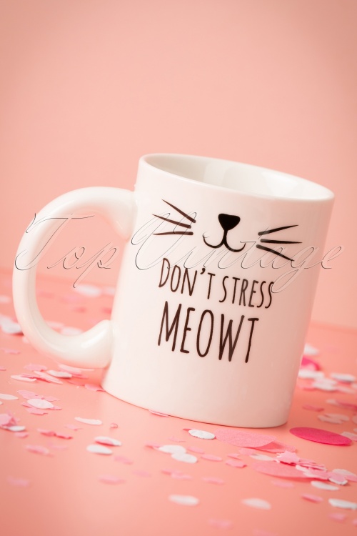 Sass & Belle - Don't Stress Meowt Mug Années 60