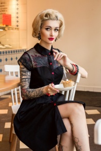 Timeless - 50s Heart Dress in Black and Red