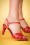 Tamaris - Wendy T-Strap Sandals Années 50 en Rouge