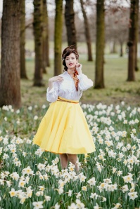 Bunny - 50s Paula Swing Skirt in Pastel Yellow 4