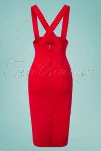 Tatyana - 50s Jumper Pencil Skirt in Red 4