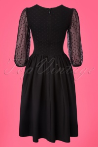 Vixen by Micheline Pitt - 30s Frenchie Swing Dress in Black 7