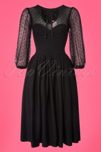 Vixen by Micheline Pitt - 30s Frenchie Swing Dress in Black 4