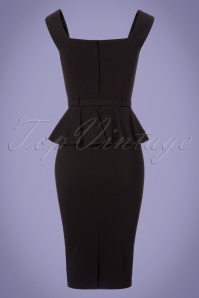Collectif Clothing - 50s Mae Pencil Dress in Black 5