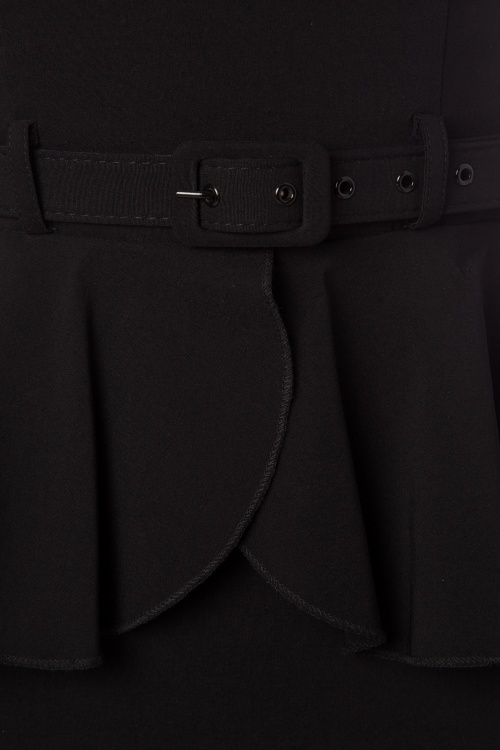 Collectif Clothing - Mae Pencil Dress Années 50 en Noir 4