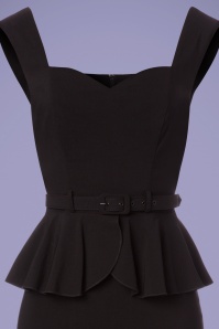 Collectif Clothing - Mae Pencil Dress Années 50 en Noir 3