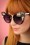 Peach Accessories - Too Glam To Give A Damn Sunglasses Années 50 en Noir
