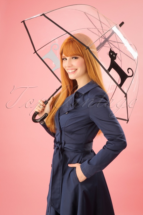So Rainy - 50s Standing Cat Dome Umbrella