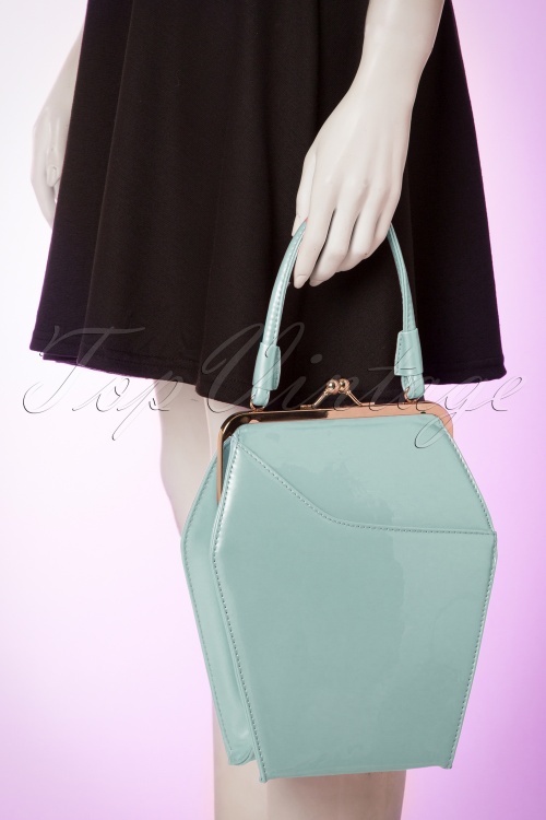 Tatyana - 50s To Die For Handbag In Ice Blue 7