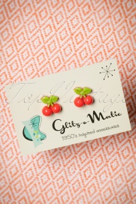 Glitz-o-Matic - Vitamin Cherry Stud Earrings Années 50 en Rouge 2
