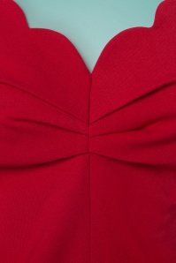 Miss Candyfloss - Monserrat Darling Scallop Top in Rot 3