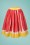 Collectif Clothing - 50s Jasmine Grapefruit Swing Skirt in Yellow and Pink