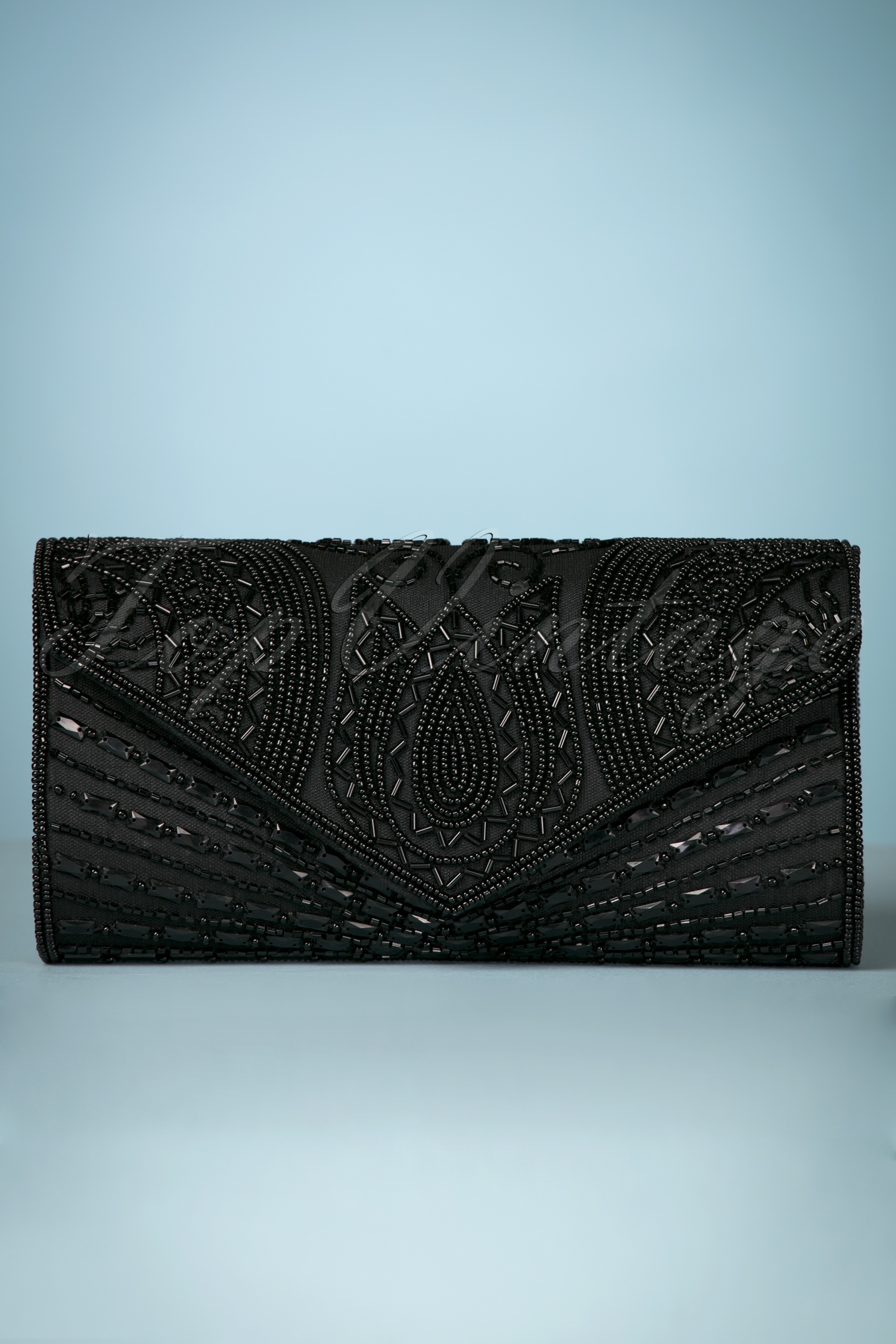 GatsbyLady - Beatrice clutch met kralen in zwart 2