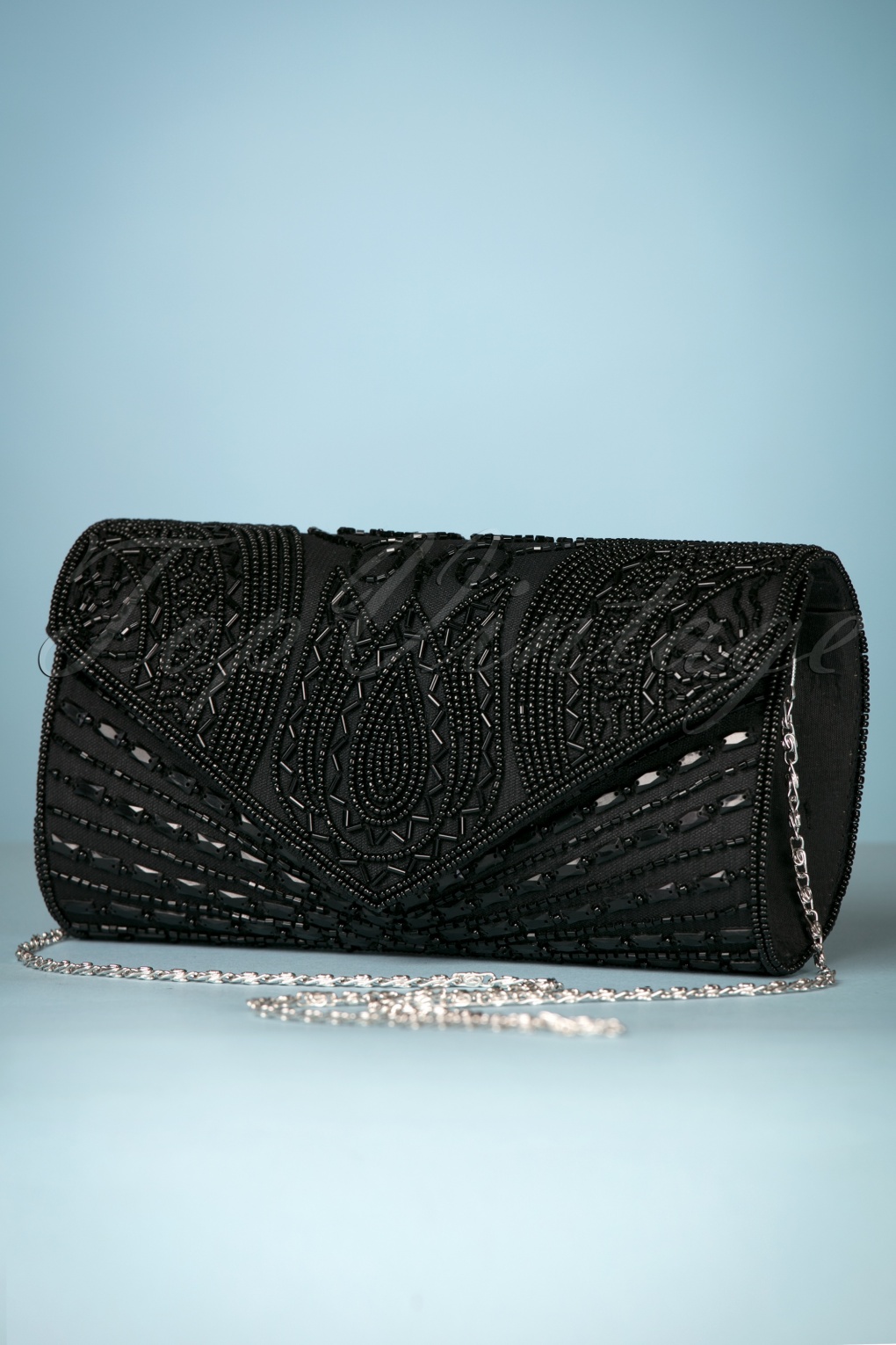 black beaded clutch