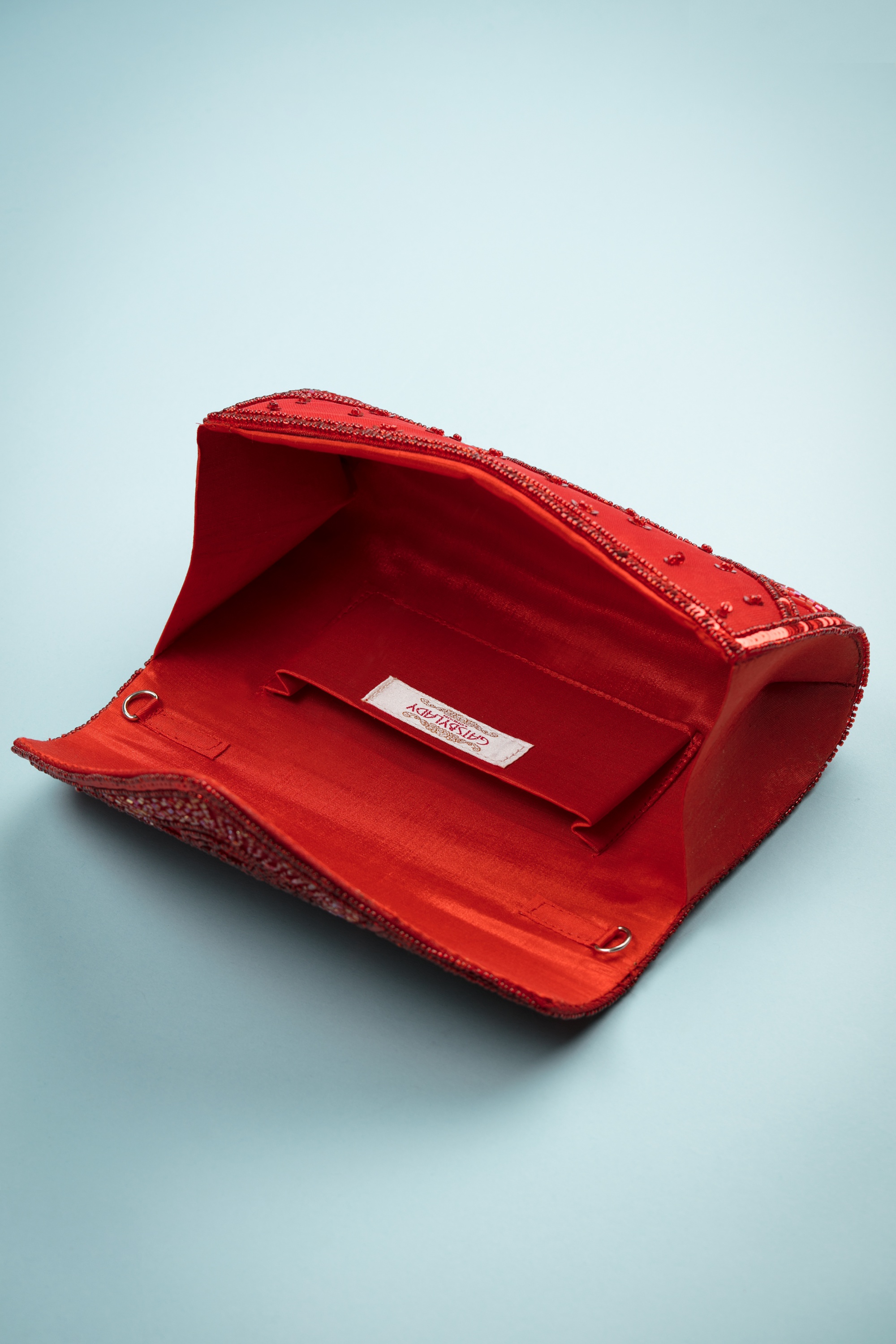 GatsbyLady - Scarlet kralen clutch in rood 5