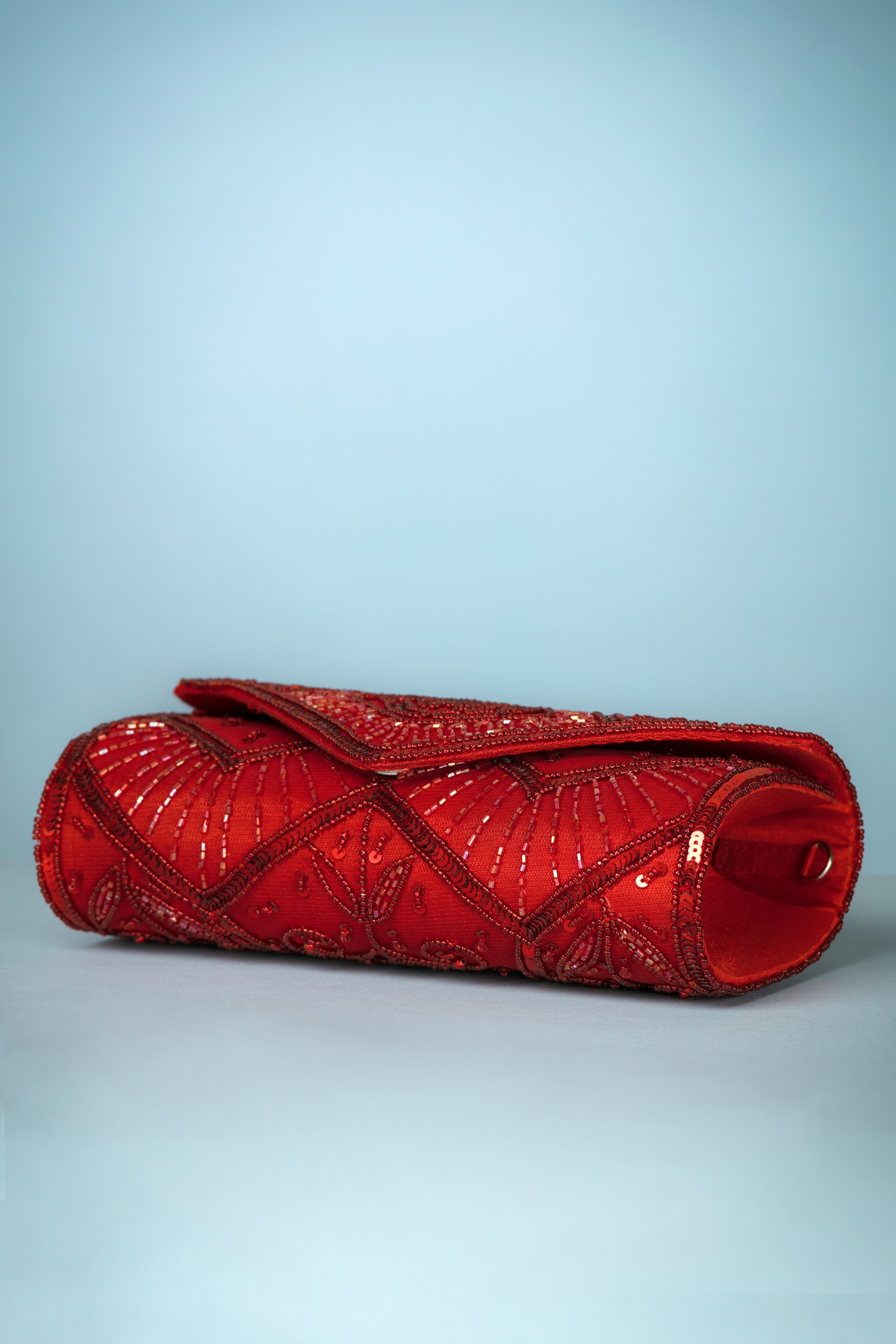 GatsbyLady - Scarlet kralen clutch in rood 6