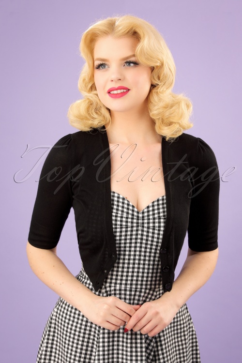 Banned Retro - 50s Bobby Cardigan in Black