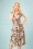 50s Jane Floral Midi Dress in Light Pink