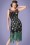 Unique Vintage - Antoinette Perlenbesetztes Peacock Flapper Kleid in Schwarz und Grün