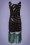 Unique Vintage - 20s Antoinette Beaded Peacock Flapper Dress in Black and Green 6