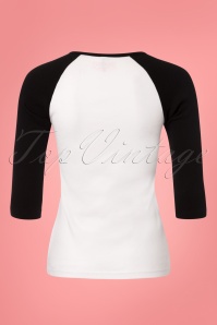 Wax Poetic - 50s Raglan Pink Caddy Shirt in Black and White 3
