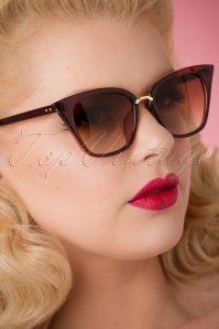 Collectif Clothing - 50s Flirty Jess Sunglasses in Brown