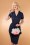 Woody Ellen - Idda Floral Retro Handbag Années 50 en Bleu Pastel 7