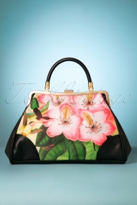 Woody Ellen - 50s Libre Floral Retro Handbag in Yellow 3