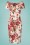 Celia Rose - 50s Bardot Flower Pencil Dress in Ivory