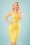 Collectif Clothing Ines Plain Pencil Dress in Yellow 22841 20171120 0011w