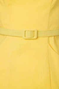 Collectif Clothing - Ines Pencil Dress Annéess Années 50 en Jaune 4