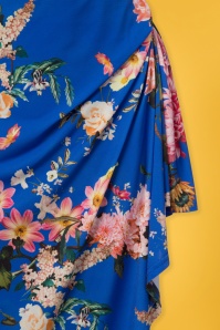 Lady V by Lady Vintage - Elsie Summer Cherish Pencil Dress  Années 50 en Bleu Royal 4