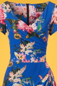 Lady V by Lady Vintage - 50s Elsie Summer Cherish Pencil Dress in Royal Blue 3