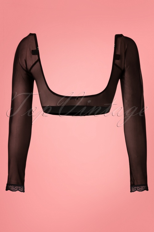 Canopi - Sandra Long Mesh Sleeves Lace in Black 4