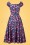 Collectif Clothing - 50s Dolores Flamingo Flock Doll Dress in Blue 5